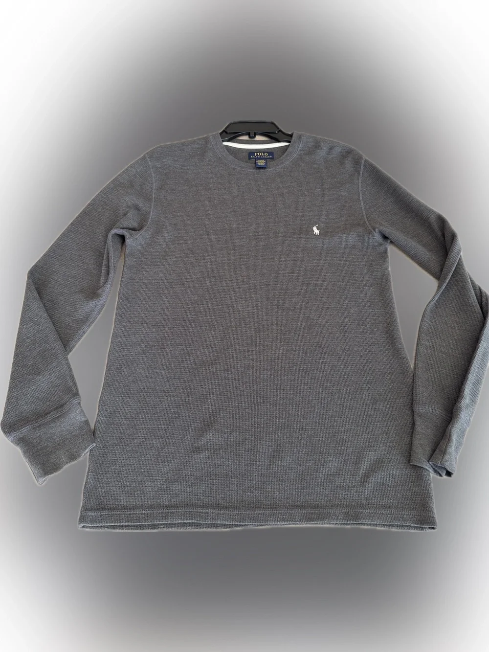Polo by Ralph Lauren Dark Gray Crewneck Sweater with Embroidered Pony